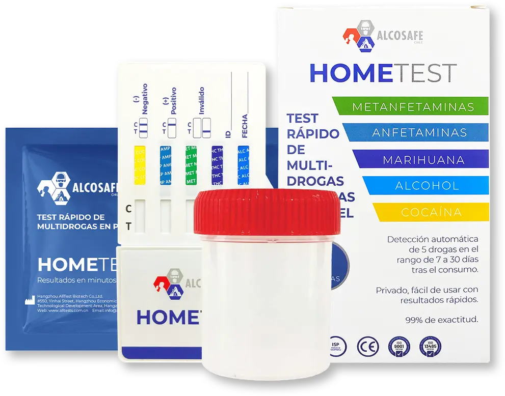 Test de 12 Drogas en Orina + Frasco Recolector  HomeTest Chile - Expertos  en prevención y salud